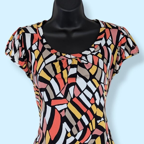 Worthington Colourful Abstract Top - Picture 3 of 6